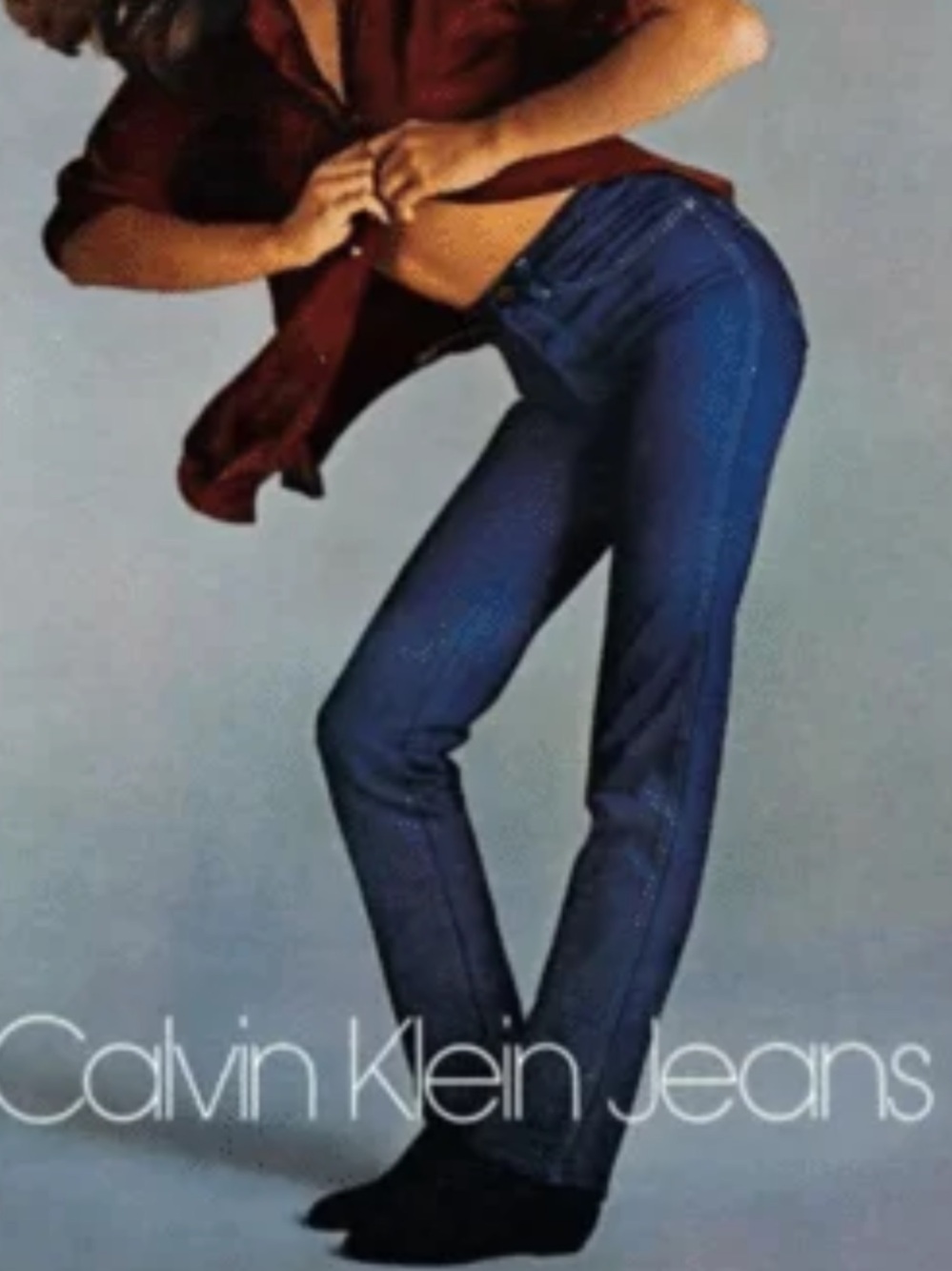 Calvin Klein Vintage High Rise Straight Leg Jeans